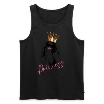 Princess Woman - Men's Premium Organic Tank Top - black - Front - AI Model Male 178 light (178cm)