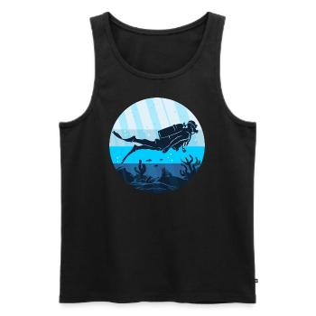 Tauchen Taucher Geschenkidee für Gerätetaucher - Männer Premium Bio Tank Top - Schwarz - Vorne - Michal (187cm)