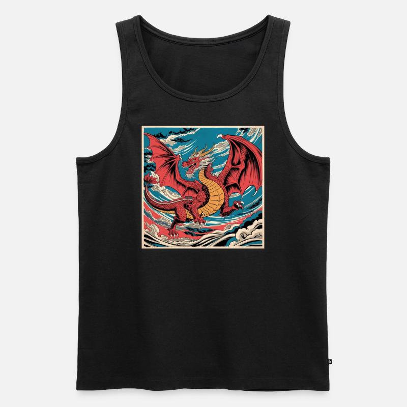 Drache - Männer Premium Bio Tank Top - Schwarz