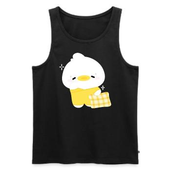 Sleepy Duck - Men's Premium Organic Tank Top - black - Front - AI Model Male 178 light (178cm)