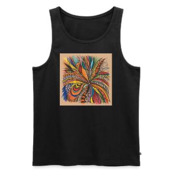 Federn - Männer Premium Bio Tank Top - Schwarz - Vorne - Michal (187cm)