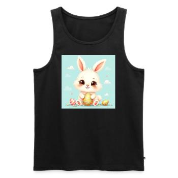Der süße Osterhase - Männer Premium Bio Tank Top - Schwarz - Vorne - Michal (187cm)