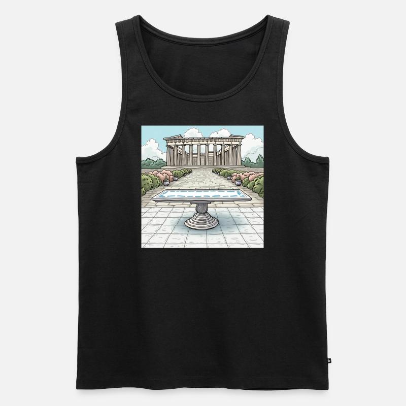 Athen Acropolis - Männer Premium Bio Tank Top - Schwarz