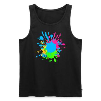 Splash - Männer Premium Bio Tank Top - Schwarz - Vorne - Michal (187cm)