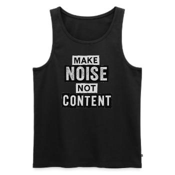 Make Noise – Collage Statement for Creatives - Men's Premium Organic Tank Top - black - Front - Michal (187cm)