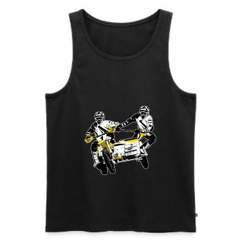 Sidecarcross - Sidecar Moto Cross - Men's Premium Organic Tank Top - black - Front - AI Model Male 178 light (178cm)