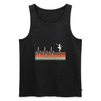 Battement de cœur d’une danseuse de ballet - Débardeur bio Premium Homme - noir - Devant - Michal (187cm)
