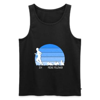 Ich Meine Follower Kaninchen Hasen Häschen Hase - Männer Premium Bio Tank Top - Schwarz - Vorne - AI Model Male 178 light (178cm)