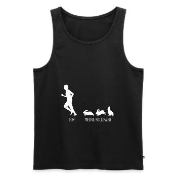 Ich Meine Follower Kaninchen Hasen Häschen Hase - Männer Premium Bio Tank Top - Schwarz - Vorne - AI Model Male 178 light (178cm)