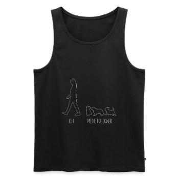 Ich & Meine Follower Kleine Hunde Hündchen - Männer Premium Bio Tank Top - Schwarz - Vorne - Michal (187cm)
