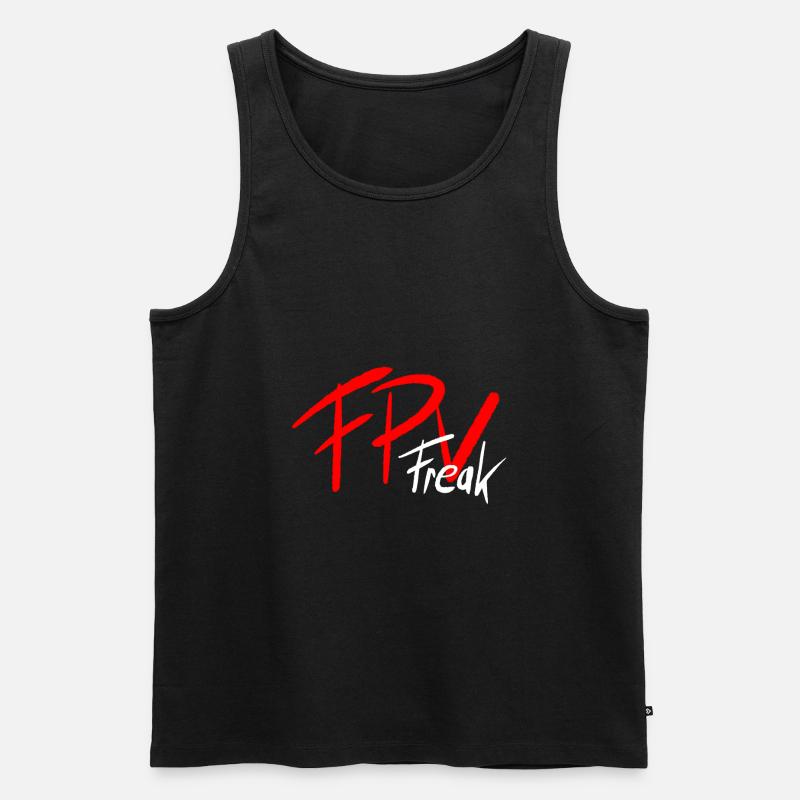FPV FREAK - Männer Premium Bio Tank Top - Schwarz