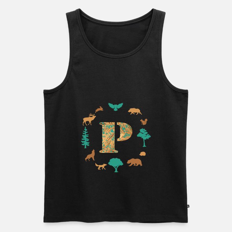 wald e 95 p - Männer Premium Bio Tank Top - Schwarz