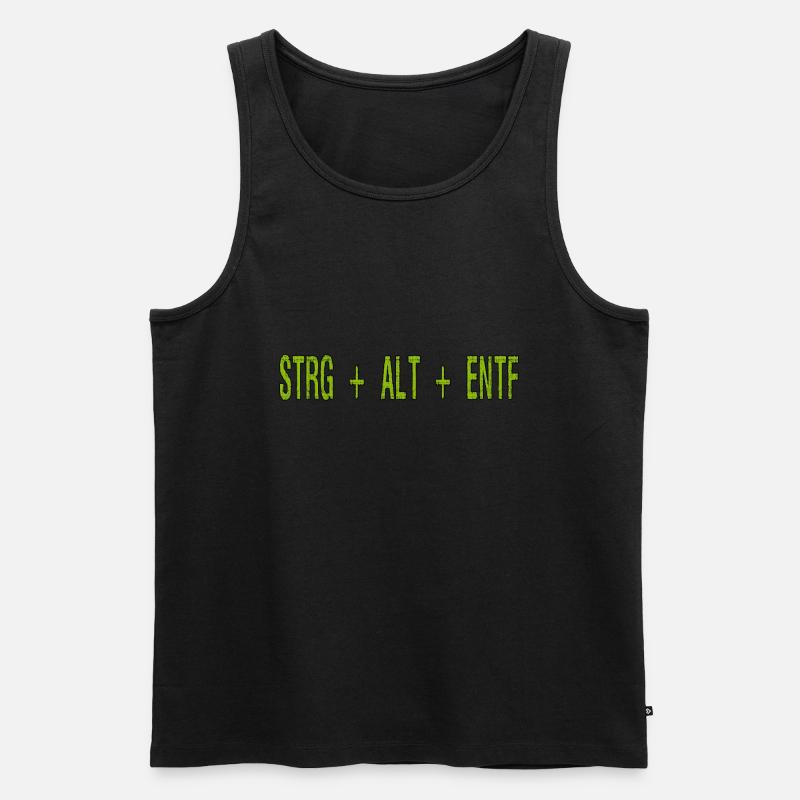 CTRL ALT DEL - Keyboard shortcut Program Crash - Men's Premium Organic Tank Top - black