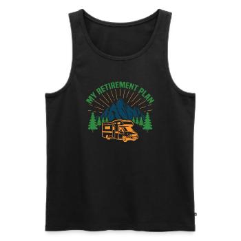 My retirement plan motorhome camper retire t-shirt - Débardeur bio Premium Homme - noir - Devant - Michal (187cm)