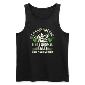 I'm a camping dad drive motorhome - Men's Premium Organic Tank Top - black - Front - AI Model Male 178 light (178cm)