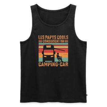 Les papys cools conduisent camping-car - Débardeur bio Premium Homme - noir - Devant - Michal (187cm)