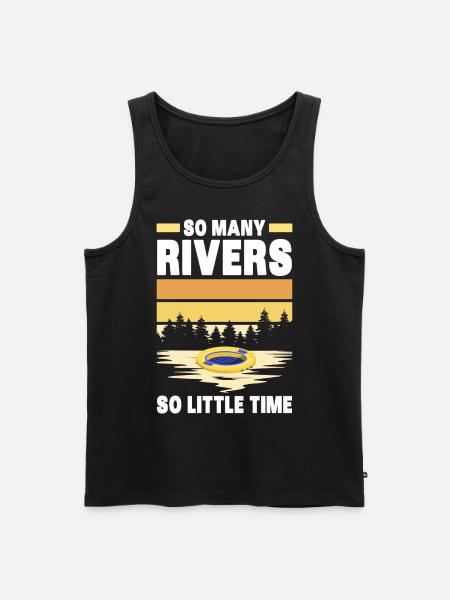 River Tubing - Männer Premium Bio Tank Top - Schwarz