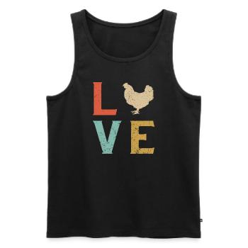 I love chickens - Men's Premium Organic Tank Top - black - Front - Michal (187cm)