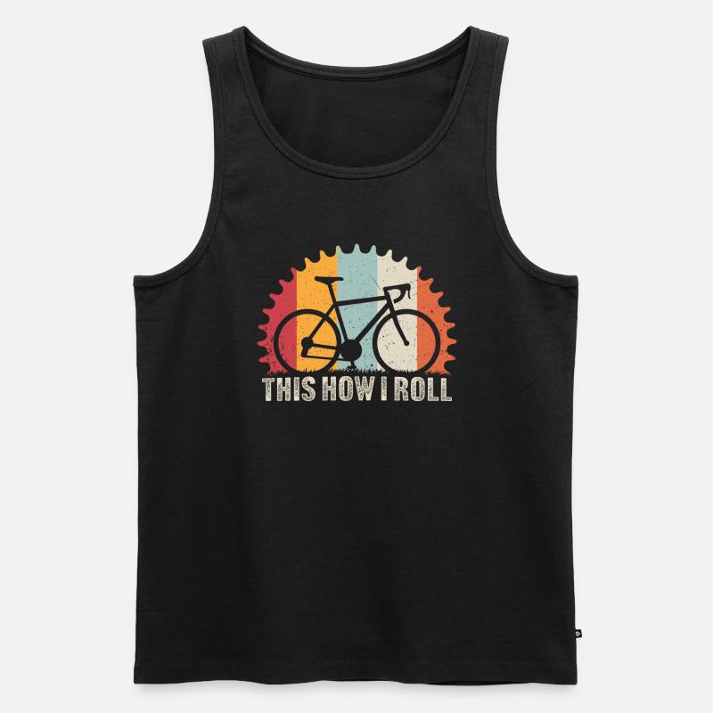 So drehe ich Design Radfahren - Männer Premium Bio Tank Top - Schwarz