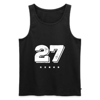 Maillot à 27 chiffres - Débardeur bio Premium Homme - noir - Devant - Michal (187cm)