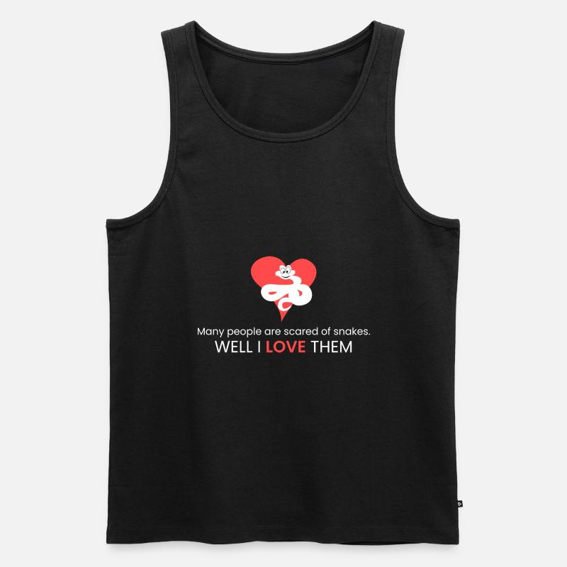 Ich liebe Schlangen! - Männer Premium Bio Tank Top - Schwarz