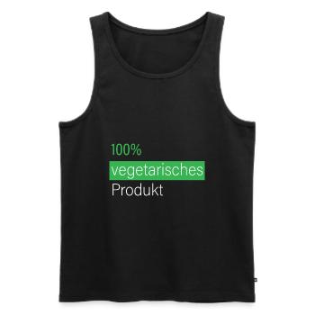 100% vegetarisches Produkt - Männer Premium Bio Tank Top - Schwarz - Vorne - Michal (187cm)