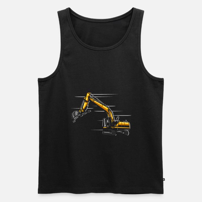 Baggerfahrer Bagger Baggerführer - Männer Premium Bio Tank Top - Schwarz