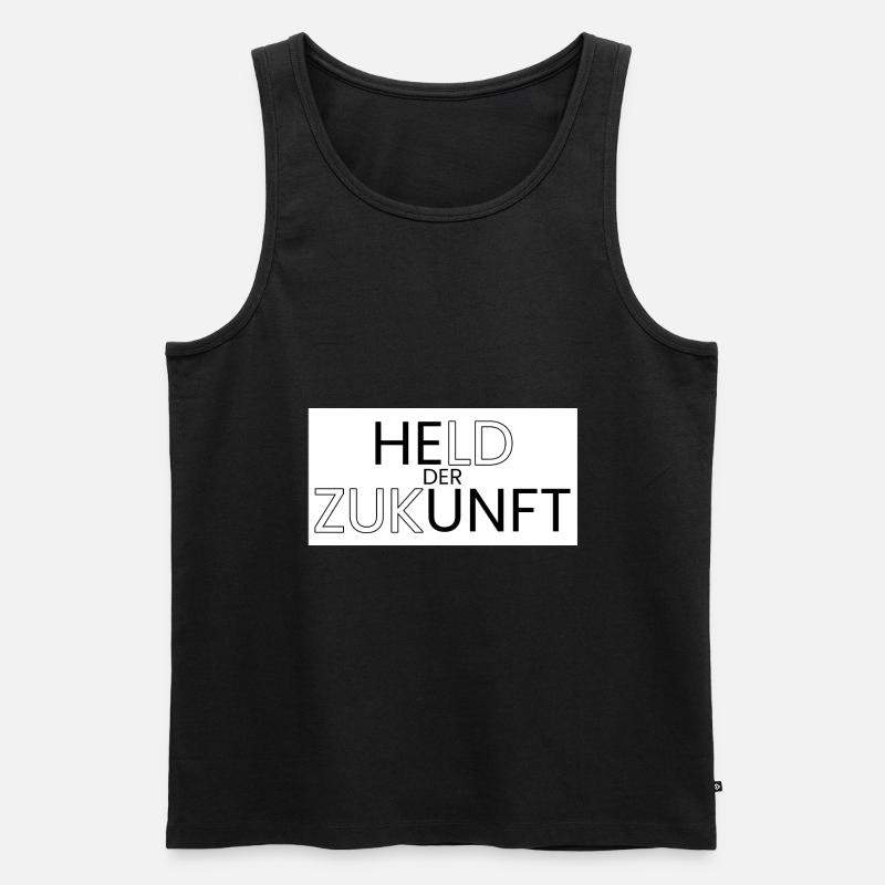 Held der Zukunft - Männer Premium Bio Tank Top - Schwarz