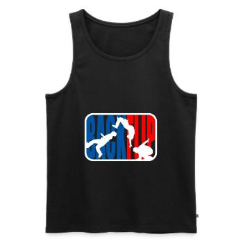 Parkour Freerunner Backflip - Débardeur bio Premium Homme - noir - Devant - Michal (187cm)