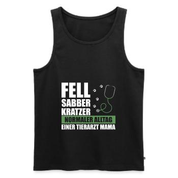 Tierärztin Tiermedizin Fell Sabber Mama Mutter - Männer Premium Bio Tank Top - Schwarz - Vorne - Michal (187cm)