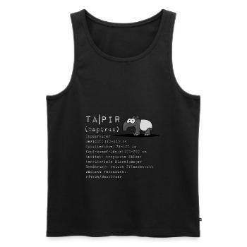 Comic Tapir lustig Wissen Fakten Geschenk - Männer Premium Bio Tank Top - Schwarz - Vorne - Michal (187cm)