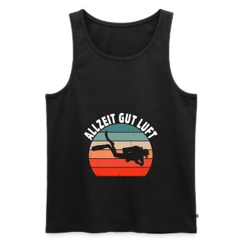 Tauchen Schorcheln Taucher Apnoe Scuba Tauchen - Männer Premium Bio Tank Top - Schwarz - Vorne - AI Model Male 178 light (178cm)