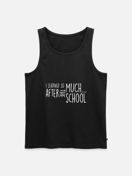 Gain education after school! - Men's Premium Organic Tank Top - black