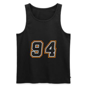 Symbole numérique 94 - Débardeur bio Premium Homme - noir - Devant - Michal (187cm)
