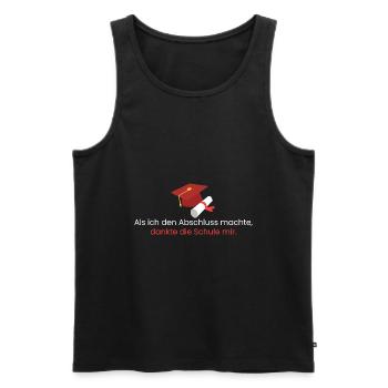 Als ich den Abschluss machte - Männer Premium Bio Tank Top - Schwarz - Vorne - Michal (187cm)