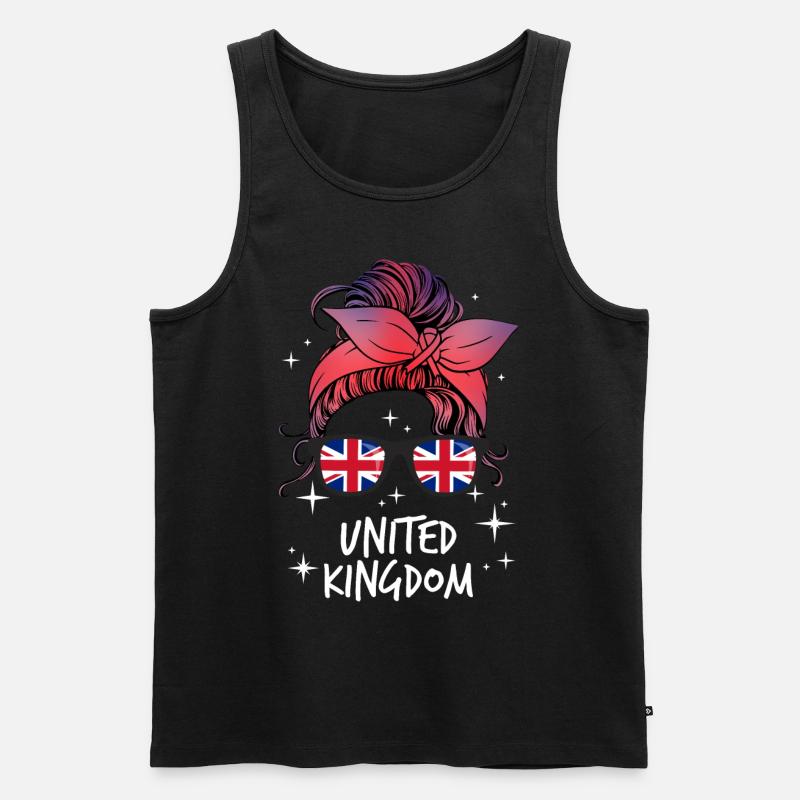 Großbritannien - Männer Premium Bio Tank Top - Schwarz