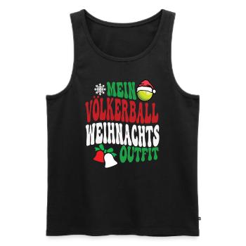 Völkerball Weihnachten Outfit Völkerballspieler - Männer Premium Bio Tank Top - Schwarz - Vorne - Michal (187cm)