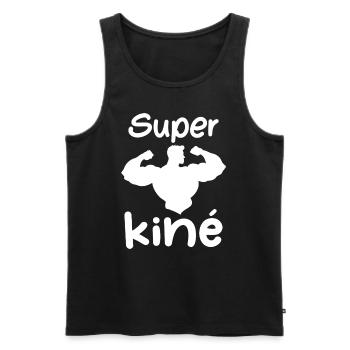 Super kiné - Débardeur bio Premium Homme - noir - Devant - Michal (187cm)