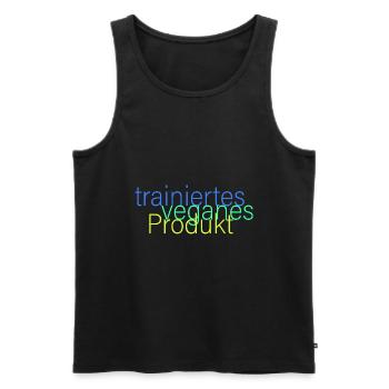 trainiertes veganes Produkt - Männer Premium Bio Tank Top - Schwarz - Vorne - Michal (187cm)