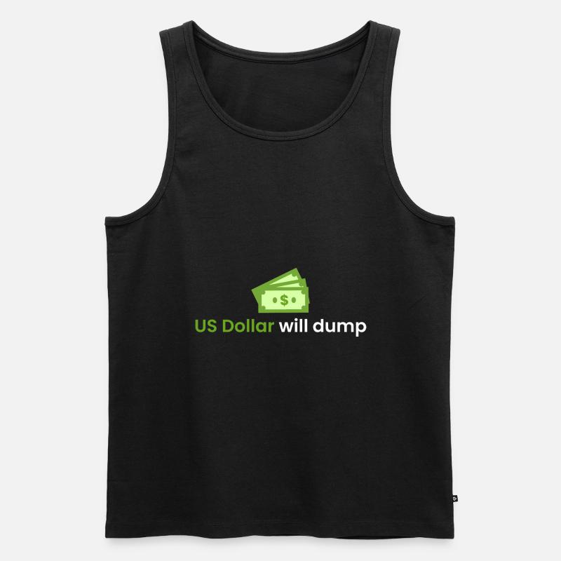US Dollar wird einbrechen - Männer Premium Bio Tank Top - Schwarz