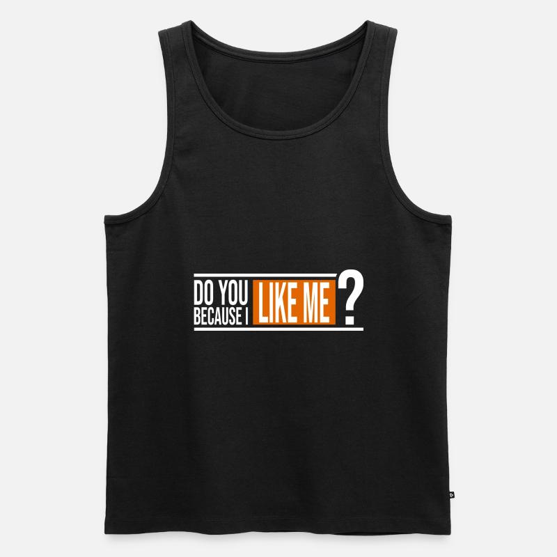 Magst du mich? - Männer Premium Bio Tank Top - Schwarz
