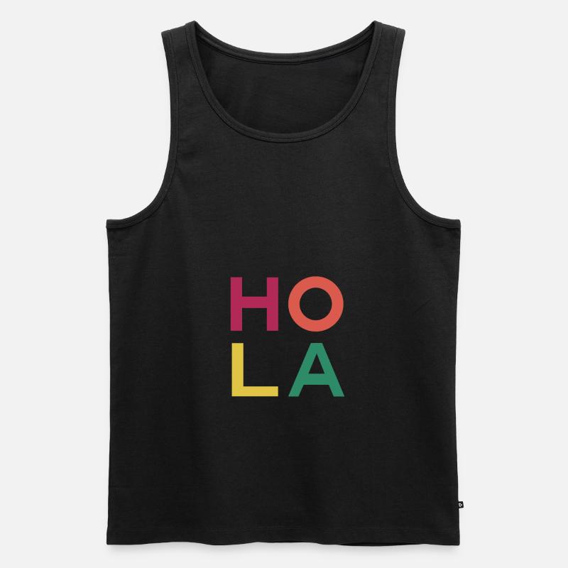HOLA - Männer Premium Bio Tank Top - Schwarz
