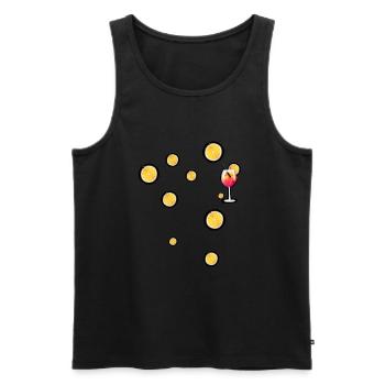 Oranges, illustration, cocktail, aperoli, - Men's Premium Organic Tank Top - black - Front - Michal (187cm)
