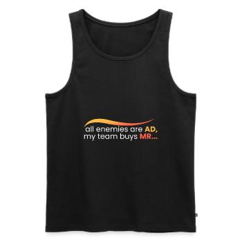 All are AD, and they buy MR - Men's Premium Organic Tank Top - black - Front - Michal (187cm)