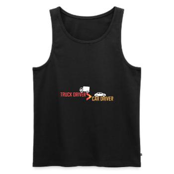 Lkw-Fahrer > Pkw-Fahrer - Männer Premium Bio Tank Top - Schwarz - Vorne - AI Model Male 178 light (178cm)
