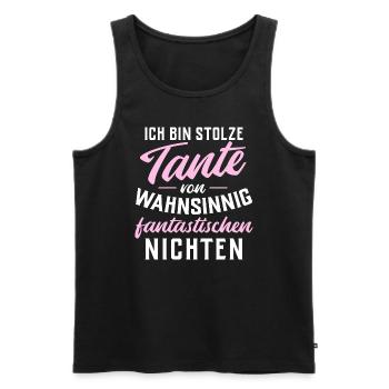 Stolze Tante von wahnsinnig fantastischen Nichten - Männer Premium Bio Tank Top - Schwarz - Vorne - Michal (187cm)