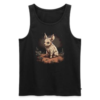 African Desert Dog Baby Africa Dog Wild - Men's Premium Organic Tank Top - black - Front - AI Model Male 178 light (178cm)