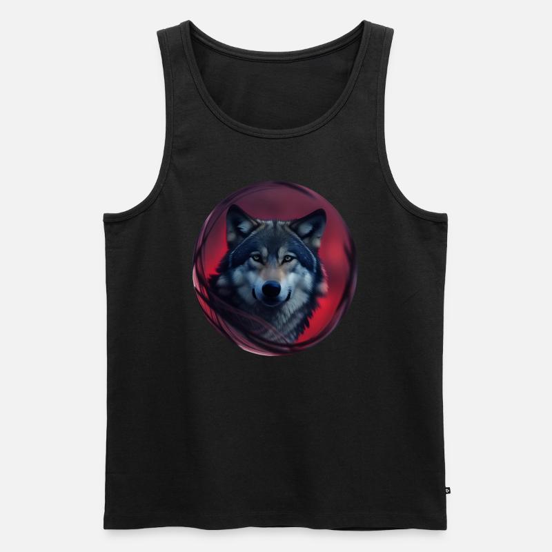 Wolf - Männer Premium Bio Tank Top - undefined