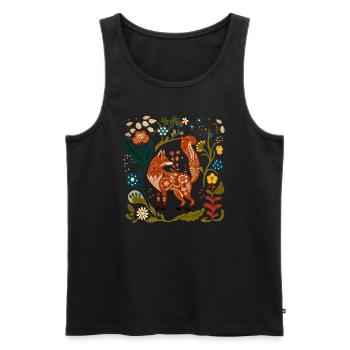 Fox Goblincore Ästhetik Skandinavische Folklore - Männer Premium Bio Tank Top - Schwarz - Vorne - AI Model Male 178 light (178cm)