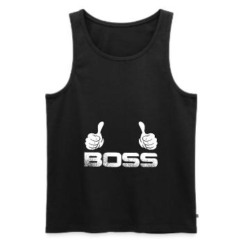 Boss Geschenk Chef Chef, Teamleiter - Männer Premium Bio Tank Top - Schwarz - Vorne - AI Model Male 178 light (178cm)